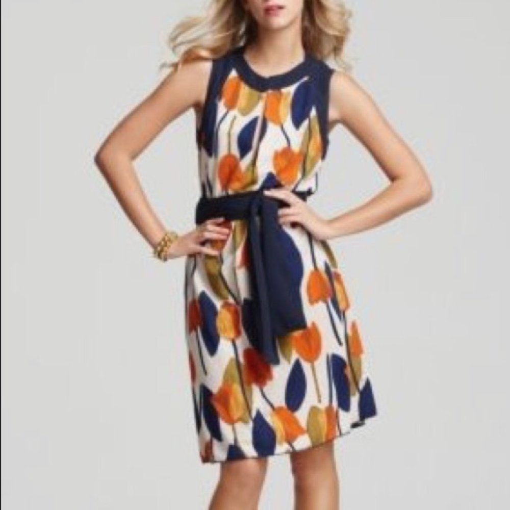 Tory Burch Sleeveless Tulip Print Dress